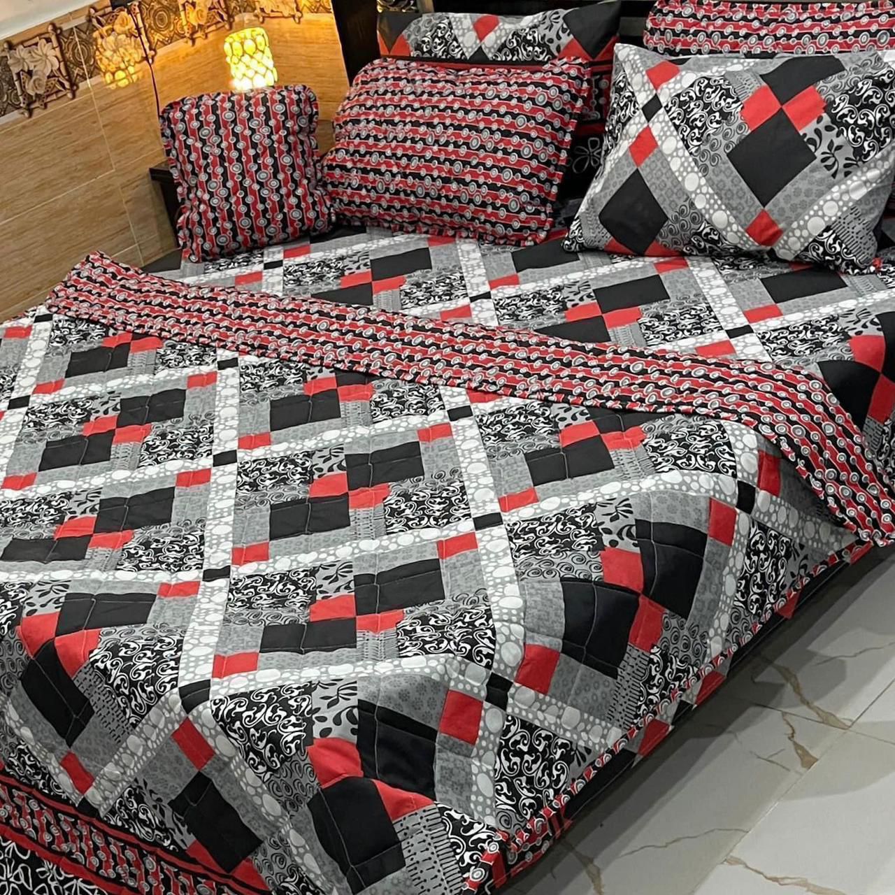7Pc Printed Comforter Set