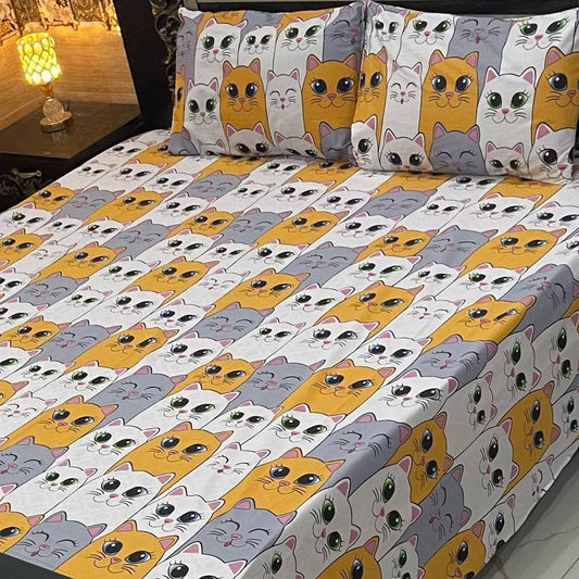 3PCS Double Bed Sheet Set