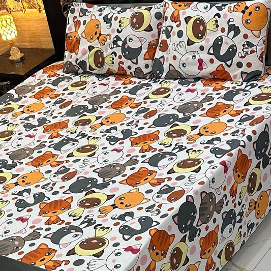3PCS Double Bed Sheet Set