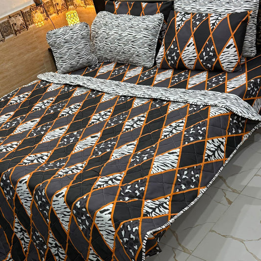 7Pc Printed Comforter Set
