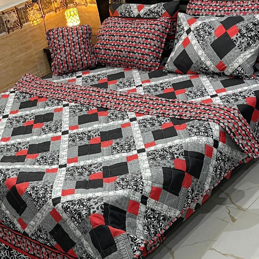 7Pc Printed Comforter Set