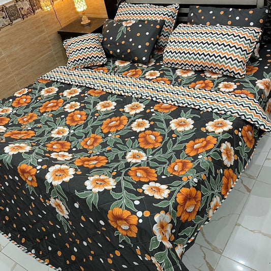 7Pc Printed Comforter Set