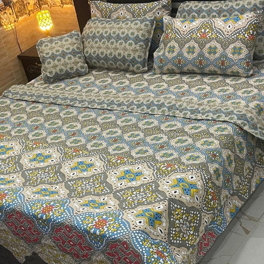 7Pc Printed Comforter Set