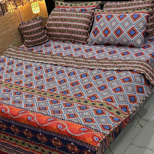 7Pc Printed Comforter Set